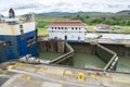 Panama Canal Locks, Travel, Miraflores Royalty Free Stock Photo