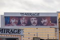 The Mirage hotel and casino along the Las Vegas strip with powerful clouds in Las Vegas Nevada