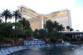 The Mirage Hotel and Casino, water, palm tree, arecales, building