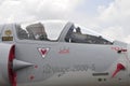 Mirage 2000-5 jet fighter cockpit close-up. Royalty Free Stock Photo