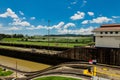 Miralflores locks at the Panama Canal. Royalty Free Stock Photo