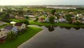 Miramar neighborhoods early morning aerial drone footage