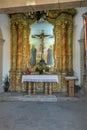 Old altar of beautiful chapel called Senhor da Pedra in Porto