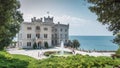 The Miramare castle in the Gulf of Trieste, Italy
