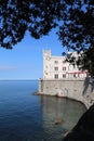 Miramare Castle in italy Royalty Free Stock Photo