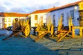 Wagon of donated woods in Miranda do Douro