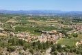 Ebro river Miravet and village castle in Catalonia Royalty Free Stock Photo