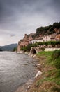 Miravet impresive view form the Ebro river Royalty Free Stock Photo