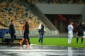 Mircea Lucescu, head coach, manager of Dynamo Kyiv during the match of Ukrainian Super Cup vs FC Shakhtar Royalty Free Stock Photo