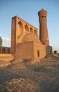 Miri Arab Madrassah in Bukhara at sunset.