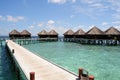 Mirihi Island Resort in the Indian Ocean Royalty Free Stock Photo