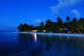 Mirihi Island Resort in the Indian Ocean on the Ma Royalty Free Stock Photo