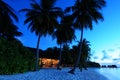 Mirihi Island Resort in the Indian Ocean on the Ma Royalty Free Stock Photo