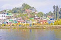 Mirik city Landscape view on the bank of Mirik Lake in sunset. Mirik Darjeeling West Bengal India South Asia Pacific December 28, Royalty Free Stock Photo