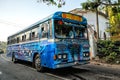 MIRISSA, SRI LANKA - January 11, 2017: Regular public bus. Buses