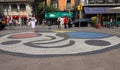 Miro mosaic on the floor of the Rambla