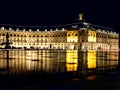 The Miroir d`eau fountain in Bordeaux - France