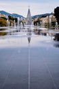 Miroir d\'eau Jardins Albert Ier in Nice Cote d\'Azur France