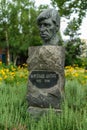 Miroslav Mika Antic, Serbian poet, film director, journalist and painter, bust of bronze is