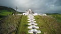 Chapel White Church Azores Sao Miguel Portugal. Royalty Free Stock Photo