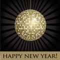 Mirrior ball New Year Card Royalty Free Stock Photo