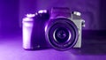 mirroless camera front view 02 Royalty Free Stock Photo