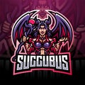 Succubus esport mascot logo design Royalty Free Stock Photo