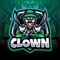 Clown esport mascot logo design Royalty Free Stock Photo