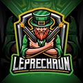 Leprechaun gunner esport mascot logo