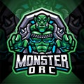 Monster orc esport mascot logo design