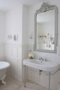 Mirror Above Bathroom Sink Royalty Free Stock Photo