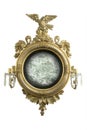 Mirror antique round hall mirror with old mirror glass Royalty Free Stock Photo