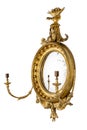 Mirror antique round hall mirror with old mirror glass Royalty Free Stock Photo
