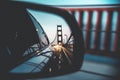 Mirror Art  of Golden Gate Bridge Landscape San Francisco Royalty Free Stock Photo
