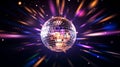 Mirror Ball Disco Lights Club Dance Party Glitter Background Royalty Free Stock Photo