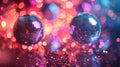 Mirror Ball Disco Lights Club Dance Party Glitter Background Royalty Free Stock Photo