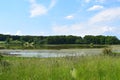 mirror calm Rodder Maar, whole lake Royalty Free Stock Photo