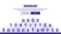 Mirror Different Form Landing Header Vector