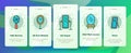 Mirror Different Form Onboarding Icons Set Vector