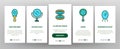 Mirror Different Form Onboarding Icons Set Vector