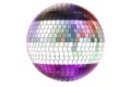 Mirror disco ball with asexuality flag, 3D rendering