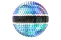 Mirror disco ball with Botswanian flag, 3D rendering Royalty Free Stock Photo