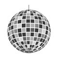 Mirror discoball icon. Shining nightclub sphere. Dance music party disco ball. Mirrorball in 70s 80s 90s retro Royalty Free Stock Photo