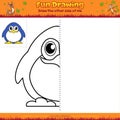 Mirror Drawing cartoon Penguin