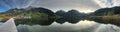 Amazing view of the lake Lac noir or Schwarzsee, Switzerland