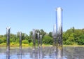 Mirror field in Babi Yar memorial in Kyiv, Ukraine