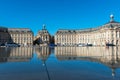 Mirror fountain in Bordeaux, France Royalty Free Stock Photo