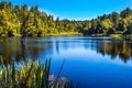 Mirror glacial lake Lake Matheson Royalty Free Stock Photo