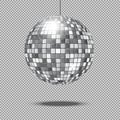 Mirror glitter disco ball vector illustration Royalty Free Stock Photo