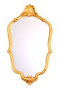 Mirror gold frame Royalty Free Stock Photo